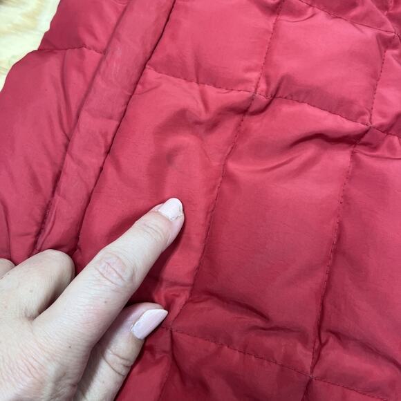 Calvin Klein Down Lined Puffer Jacket Hooded Women's Medium Red - Picture 12 of 16
